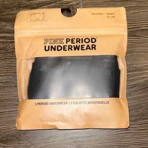 PINK Victoria's Secret Period Underwear Boyshort - Black